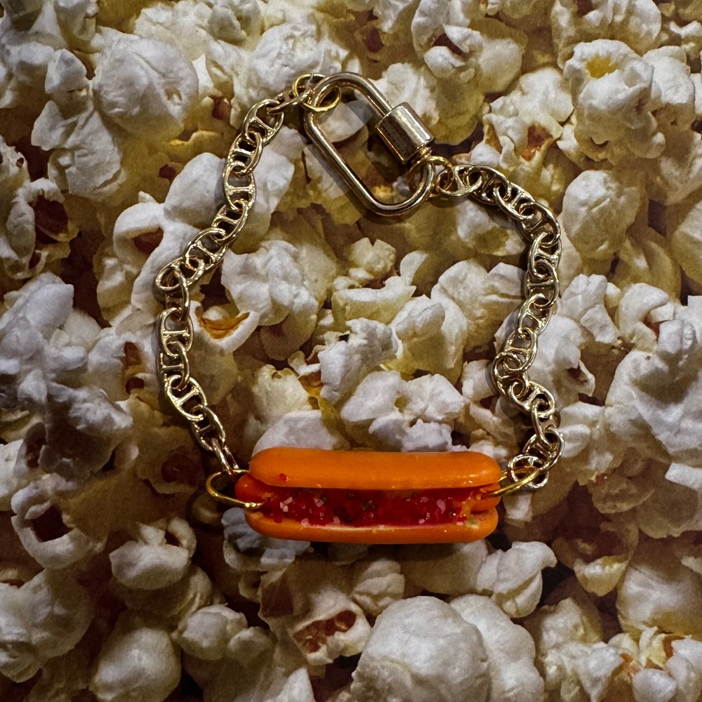 Gold and HOT DOG Chain Bracelet